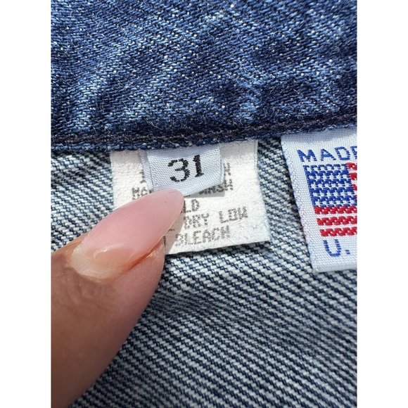 Blue Comet Shorts 31 Blue Jean Denim Jorts Raw Hems Wide Leg Vintage Adult Mens - Picture 8 of 16